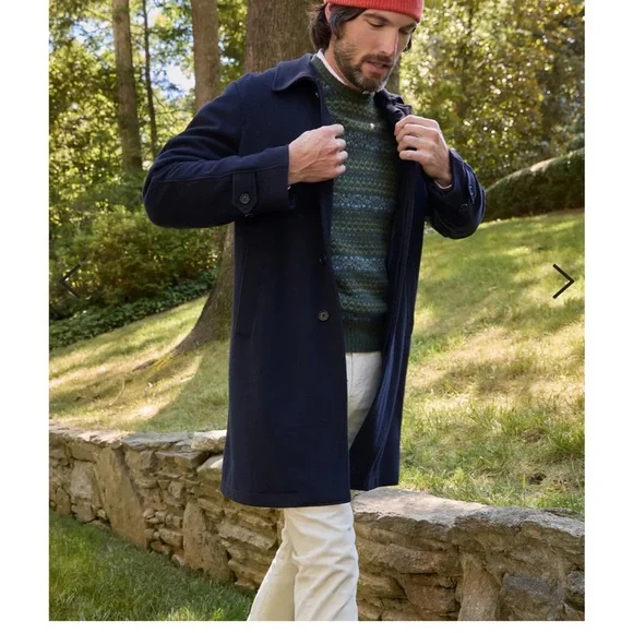 Sid Mashburn - Tailored Traveler’s Trench - Wool/Cashmere - Navy - Medium - Picture 9 of 12